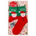 thumbnail image 2 of TIEVOSA Bas Mi-Mollet Imprimés de Noël Bas pour Femmes Chaussettes Festives (Vert Foncé), 2 of 6
