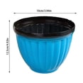 thumbnail image 3 of 3.94 Inch Small Flower Pots Plastic Planters - 3D Textured Outdoor Indoor Garden Pots with Drain Holes - Weather-Resistant Lightweight Plant Containers for Porch Patio Deck Windowsill Decor, 3 of 5