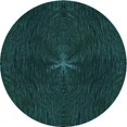thumbnail image 1 of Ahgly Company Machine Washable Indoor Round Transitional Teal Green Area Rugs, 6' Round, 1 of 7