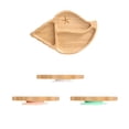 thumbnail image 3 of Adorable Conch Shaped Bamboo Divided Baby Plate with Suction Base for Toddler Self Feeding and Complementary Food, 3 of 6