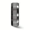 thumbnail image 3 of Edward Mirell Titanium Black Ti Flat Top Beveled Edge 8mm Band Size 11, 3 of 4