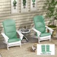 thumbnail image 2 of Outsunny Ensemble de 2 Coussins de Chaise Adirondack d'Extérieur avec Attaches au Dossier, Vert, 2 of 10
