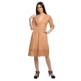 thumbnail image 4 of Moomaya Robe Midi Décontractée Unie pour Femmes à Manches Courtes Tenue d'Été Vêtements, 4 of 6