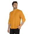 thumbnail image 4 of Bestman Formal Front Button Placket Solid Shirts For Mens Long Sleeve Regular Fit Shirt, 4 of 7