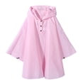 thumbnail image 1 of MIASHUI Poncho de Pluie pour Enfants Réutilisable Imperméable pour Tout-Petits, Rose, 8-9 Ans, 1 of 2