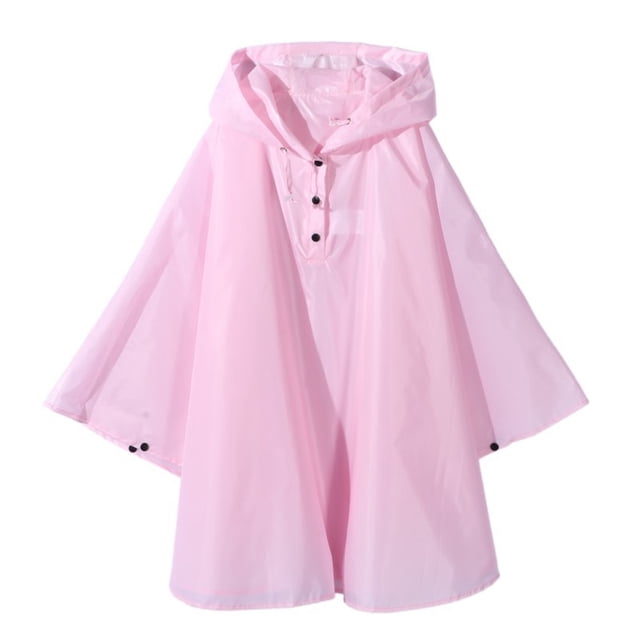MIASHUI Poncho de Pluie pour Enfants Réutilisable Imperméable pour Tout-Petits, Rose, 8-9 Ans