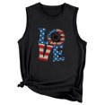 thumbnail image 2 of LSLJS Débardeurs à Col Rond pour Femmes Mode Femmes Décontracté Col Rond Imprimé de Lettres Manches Courtes T-Shirt Gilet Blouse Hauts, 2 of 5