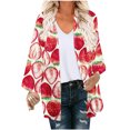 thumbnail image 2 of Nouveaux Hauts pour Femmes 2023 Mode Col Rond Grande Taille T-Shirt à Manches Longues Blouse Imprimée Automne Chandail en Molleton à Manches Longues pour Femmes, 2 of 5