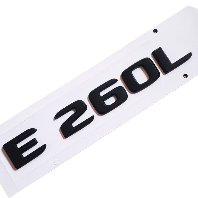 ZWEIP Car Rear Tail Emblem Number Letters Car Sticker For Mercedes Benz E260L E 260L Chrome Silver/ Matte Black