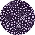 thumbnail image 1 of Ahgly Tapis Rond Lavable en Machine Intérieur Transitionnel Lilas Violet Riche, 3 Pieds Rond, 1 of 7