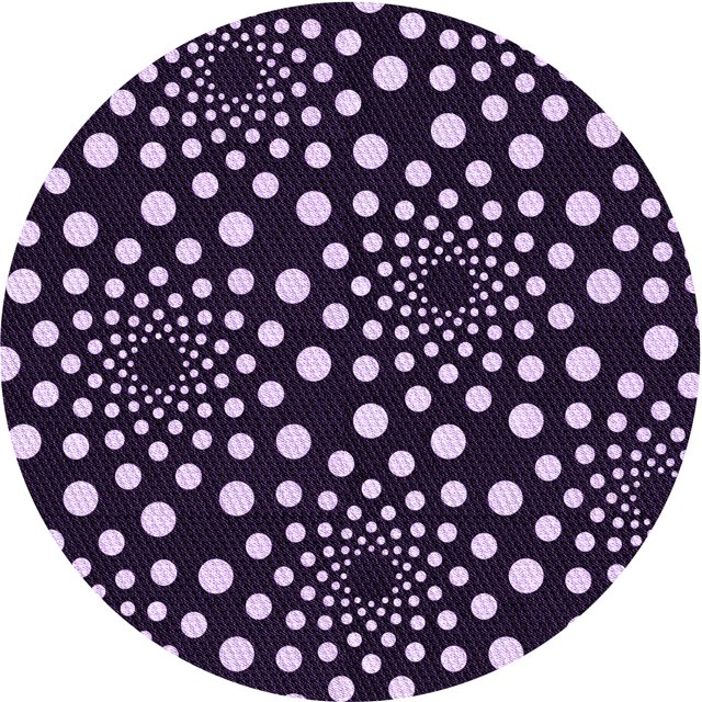 Ahgly Tapis Rond Lavable en Machine Intérieur Transitionnel Lilas Violet Riche, 3 Pieds Rond