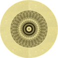 thumbnail image 1 of Ahgly Company Tapis d'Intérieur Lavables en Machine, Ronds, Jaunes, 8' Ronds, 1 of 7
