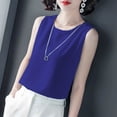 thumbnail image 2 of JDQJBZ Camisoles de Base Débardeurs pour Femmes Grande Taille Débardeurs Couleur Unie Col Rond Chandail Ample Sans Manches, 2 of 4