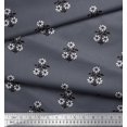 thumbnail image 2 of Soimoi Polyester Crepe Fabric Leaves & Floral Block Printed Fabric 1 Yard 42 Inch Wide, 2 of 3
