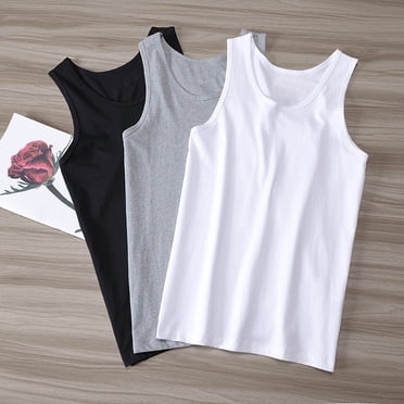 JDQJBZ Mens Tank Top Solid Color Hooded Sleeveless Shirt Soft Lightweight Daily