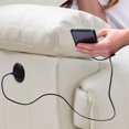 thumbnail image 3 of CorLiving Plush Power Reclining Bonded Leather Recliner with USB Port, 3 of 9