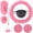 pinksuit, variant on CHUANK 6 Piece Plush Car Accessories Set Plush Steering Wheel Cover Soft Fuzz Handbrake Gear Shift Cover Bling Mirror Ornament