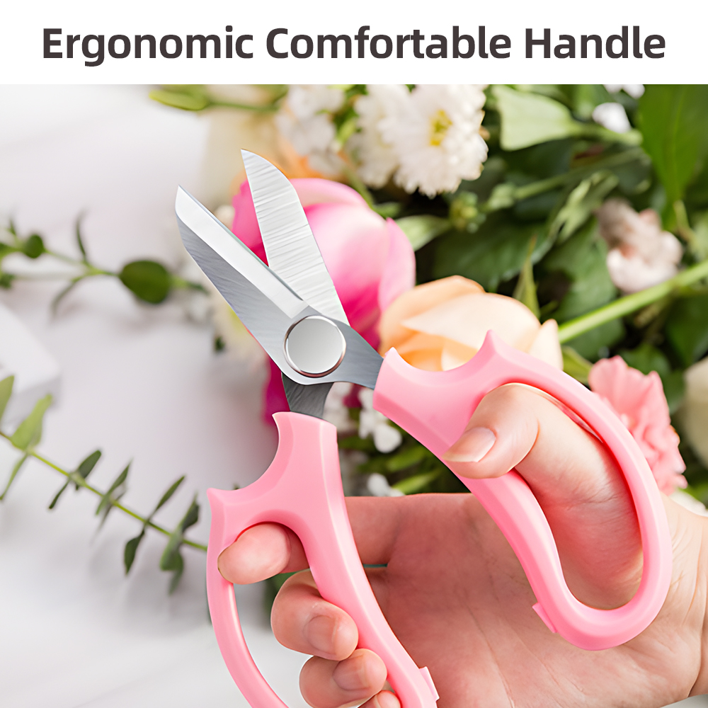 Pruning Shears for Gardening Household Gardening Flower Pruning Shears Stainless Steel Wide Head Floral Scissors