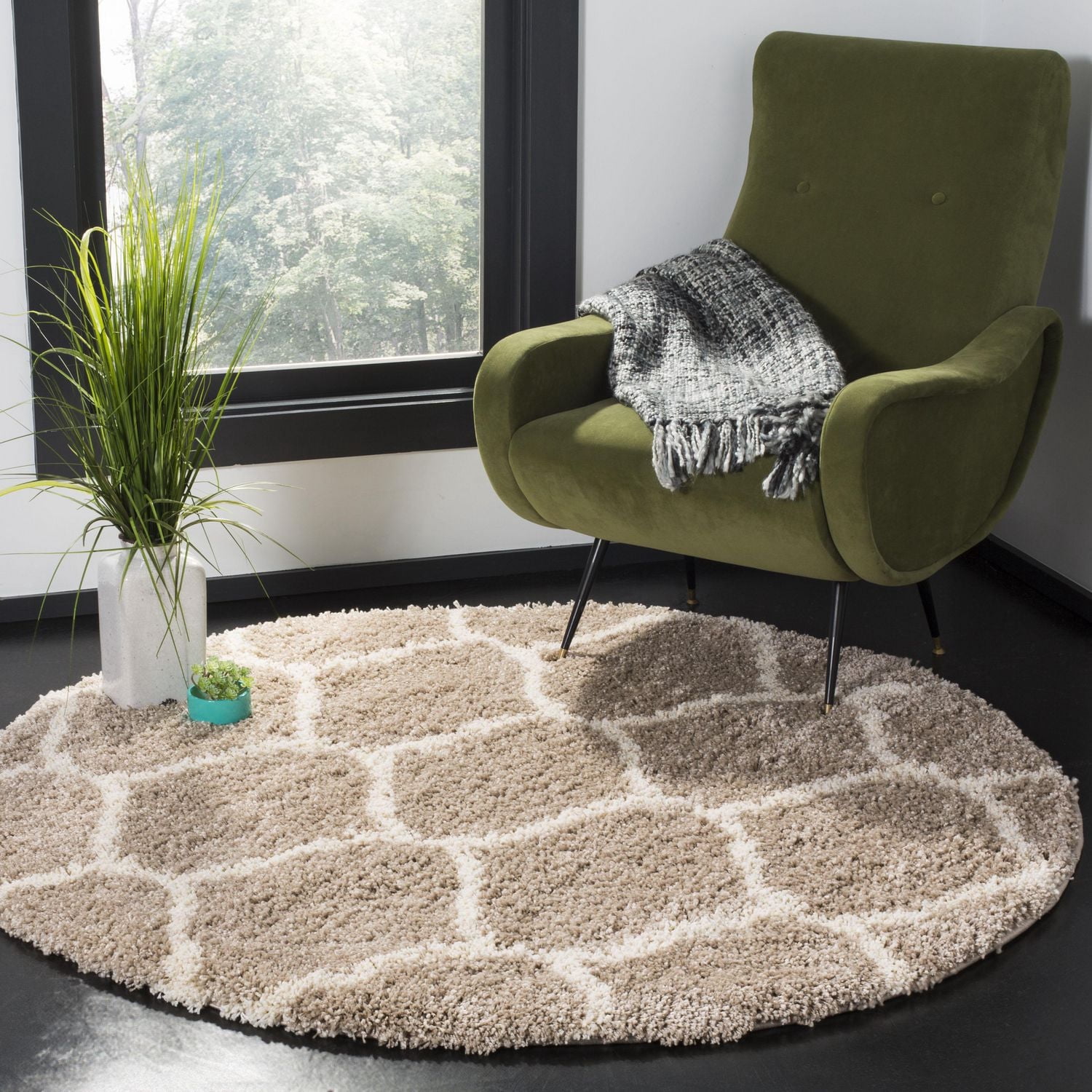 Safavieh Hudson Arline Tapis Géométrique Shag
