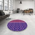 thumbnail image 4 of Ahgly Company Tapis d'Intérieur Lavables en Machine, Carrés Pourpre Transitionnel, 6' Carré, 4 of 7