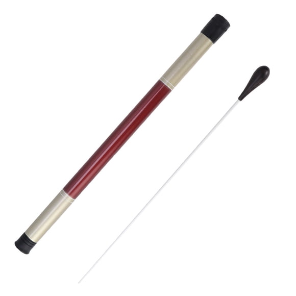 Miangastore 2pcs Orchestra Baton Music Conductor Baton Concert Musical Accssory with Imitation Handle(Black+Brown)