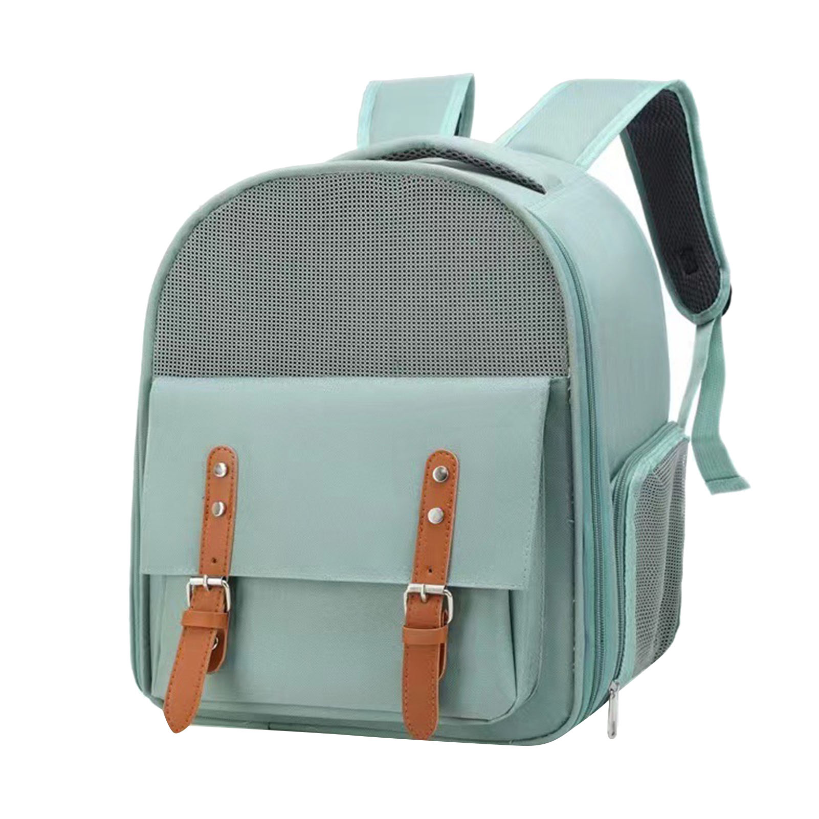 Pet Carrier Backpack Breatheable Mash Pet Carrying Bag Waterproof Portable Pet Travel Carrier for Cats Dogs Green