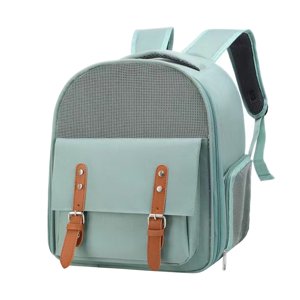 Pet Carrier Backpack Breatheable Mash Pet Carrying Bag Waterproof Portable Pet Travel Carrier for Cats Dogs Green