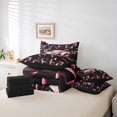 thumbnail image 4 of Erosebridal Pink Racing Car Bed in a Bag Twin size, Neon Geometric Bed Set, Speed Sports Decor, Reversible, 4 of 5