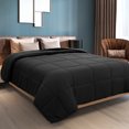 thumbnail image 1 of PiccoCasa Twin Soft Lightweight Down Alternative Comforter, Black, 1 of 7