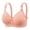 Hot Pink, variant on LOVZFMLL Bras for Women Women's Non Steel Ring Style Printed Gathered Middle Button Breathable Underwear Daily Bra Red 2XL