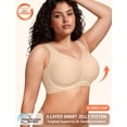 thumbnail image 2 of PoseFree Jelly Bra for Women Seamless Wireless Bra Soft Comfort Full Coverage Supportive Bras, Nude L, 2 of 7
