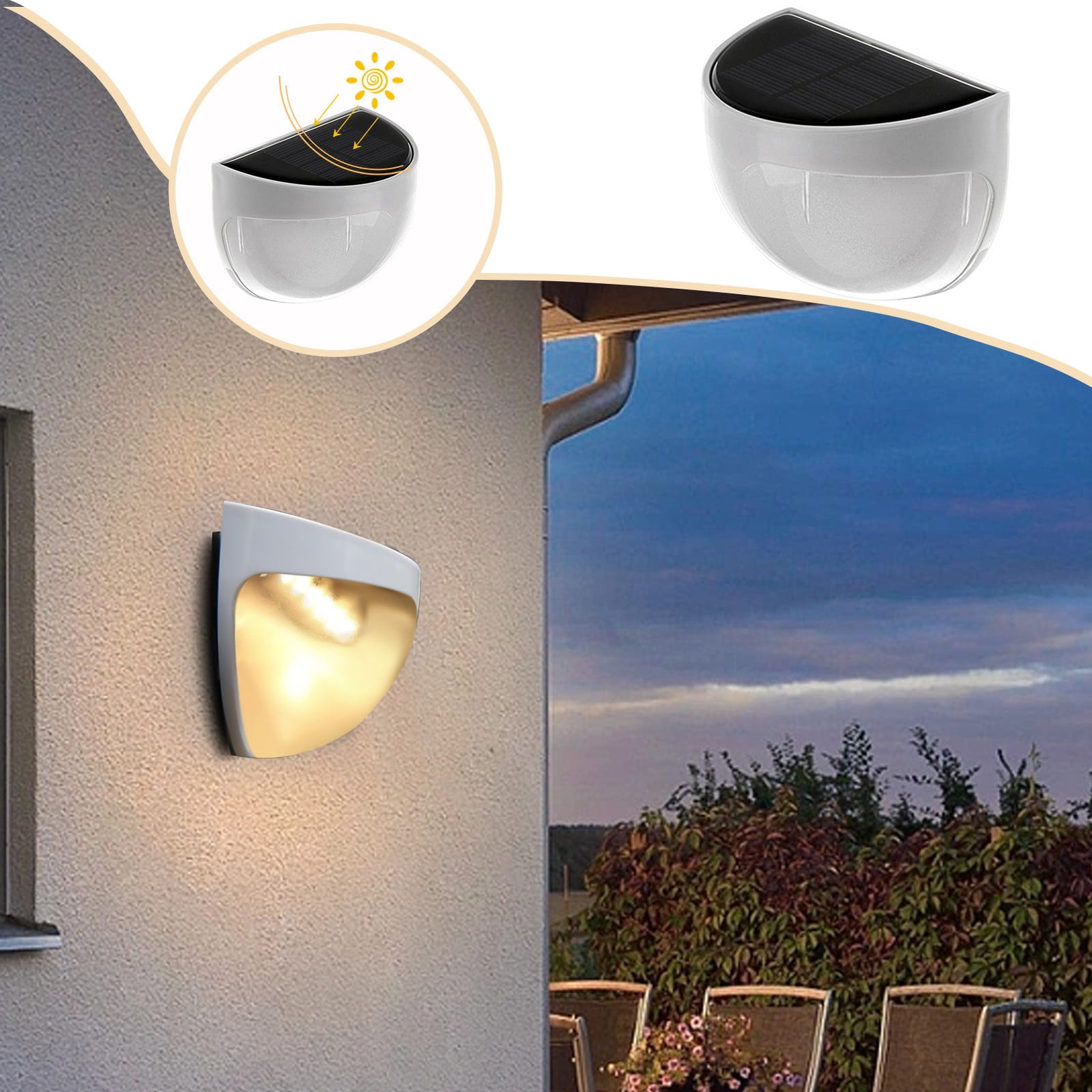 TopLLC LED Outdoor Solar Lights, Land-scape Spotlights, Garden Lights, Wireless Solar Powered Outdoor Lights/Lighting For Yard, Walkway