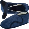 thumbnail image 2 of Men's Navy Edema Slipper for Swollen Feet-opens Fully (2XL 14-15), 2 of 4