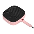 thumbnail image 2 of Uscallm 3 In Omelette Pan Electric Breakfast Maker, Nonstick Frying Pan for Burgers and Sandwiches, Compact Household Kitchen Appliance, 110V Countertop Griddle for Pancakes and Eggs, 2 of 6