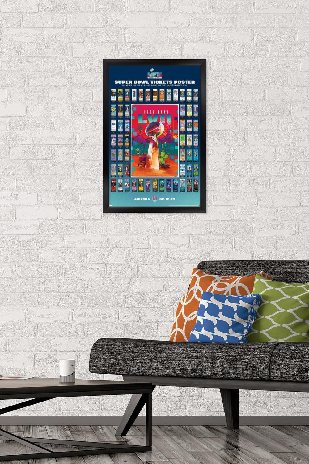 NFL League - Super Bowl LVII Ticket Collage Wall Poster, 22.375" x 34"