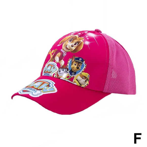 Chapeau en Maille Chiot Pat' Patrouille rose Rouge Chapeau pour Enfants Printemps et Été Nouveau Dessin Animé Garçons et Filles Bébé Visière de Soleil Casquette de baseball Élèves du Primaire protection Solaire Chapeau en Maille Langue de Canard