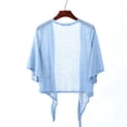 thumbnail image 2 of Timegard Boléros pour Robes Été Légers Manches 1/2 Haut Court à Nouer devant Tenue de Plage Cardigan Fluide, 2 of 5