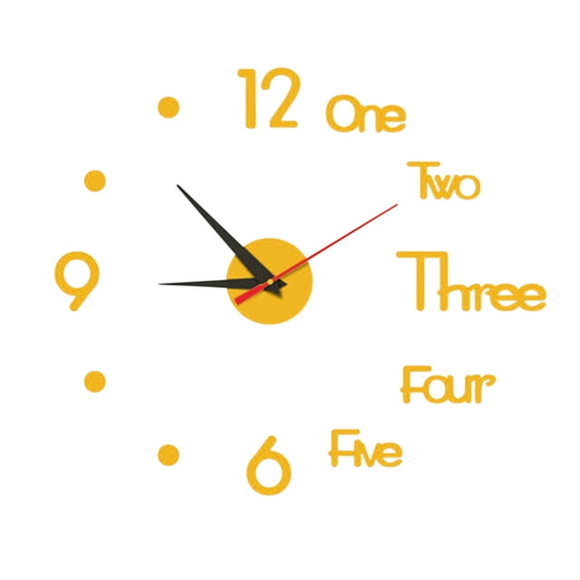 XZNGL Wall Clocks for Living Room Decor 24 Inch Large Wall Clock Watch Diy Sticker Wall Clocks Pared Home Decoration Special Living Room Home Decoration Office Shop Art Decor
