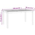 thumbnail image 4 of vidaXL Garden Dining Table 150x90x75 cm Solid Wood Teak, 4 of 4