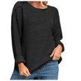 thumbnail image 2 of Babysbule Chandails pour Femmes Grande Taille Nouveautés Chandail Ample pour Femmes à Manches Longues, Col Rond, Couleur, Chandail à la Mode, Liquidation, Mode pour Femmes, 2 of 6