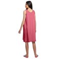 thumbnail image 4 of Moomaya Robe de Nuit Trapèze Unie Sans Manches pour Femme en Coton, 4 of 6