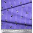 thumbnail image 3 of Soimoi Modal Satin Fabric Geometric Pine & Stripe Print Fabric by the Yard 42 Inch Wide, 3 of 3