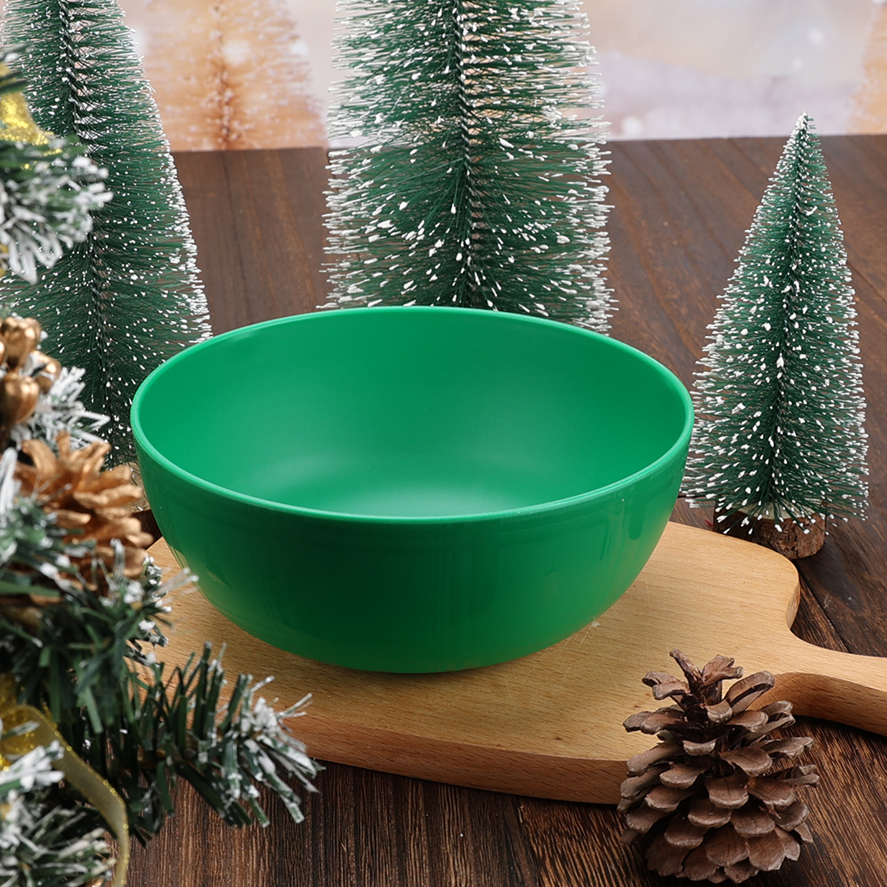 Bol en polypropylène Mainstays, motif tartan vert, 6,75 po