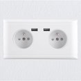 thumbnail image 1 of Usb Wall Outlet  Electrical Wall Outlet Multi Functional EU Plug Wall Power Outlet Socket With Dual USB Port For Phone Charging 250V, 1 of 8