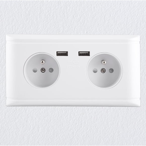 Usb Wall Outlet Electrical Wall Outlet Multi Functional EU Plug Wall Power Outlet Socket With Dual USB Port For Phone Charging 250V