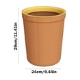 thumbnail image 3 of LSLJS Plain Pressure Ring Trash Can Imitation Leather Bedroom and Bathroom Large Capacity Open Uncovered Kitchen Trash Can Commercial Office Wasteba, Home Accessories, 3 of 6