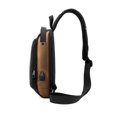 thumbnail image 4 of Men's Multi-functional PU Leather Crossbody Bag with Lockable Zipper & USB Charging Port - Ideal for Motorcycle Riding, Travel, Commuting & Outdoor Activities - Black & Brown Color Option - Size, 4 of 5