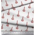 thumbnail image 3 of Soimoi Georgette Viscose Fabric Leaves & Floral Block Printed Fabric 1 Yard 42 Inch Wide, 3 of 3