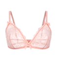 thumbnail image 1 of Sous-vêtements pour Femmes en Maille Transparente Lingerie Broderie Soutien-Gorge et String et Bas, 1 of 5