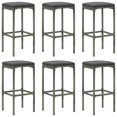 thumbnail image 5 of vidaXL 7 Piece Garden Bar Set with Cushions Grey, 5 of 5